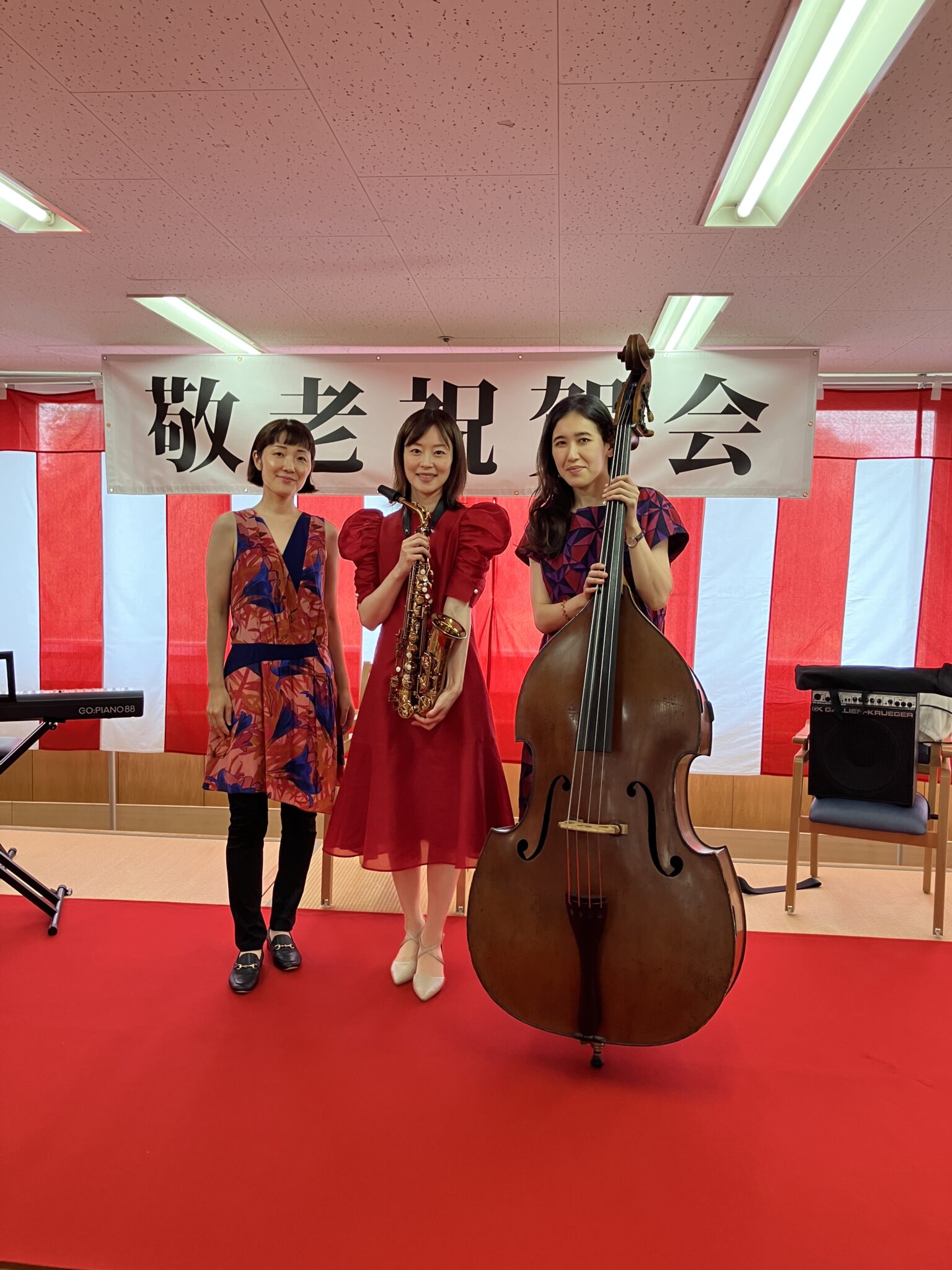 祝賀会にてジャズの生演奏のご依頼を頂きました